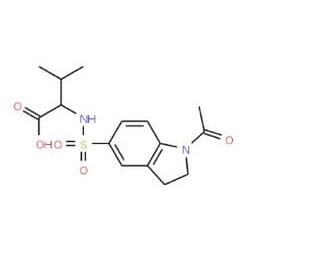 2-{[(1-Acetyl-2,3-dihydro-1H-indol-5-yl)sulfonyl]-amino}-3-methylbutanoic acid - chemical structure image