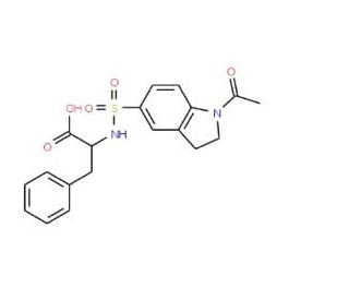 2-{[(1-Acetyl-2,3-dihydro-1H-indol-5-yl)sulfonyl]-amino}-3-phenylpropanoic acid - chemical structure image