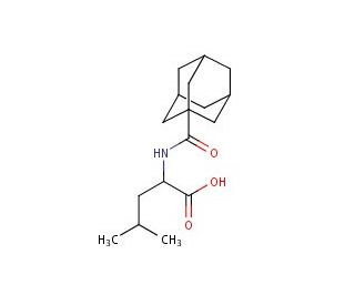 2-[(1-adamantylcarbonyl)amino]-4-methylpentanoic acid - chemical structure image