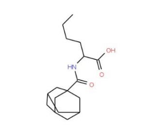 2-[(1-adamantylcarbonyl)amino]hexanoic acid - chemical structure image