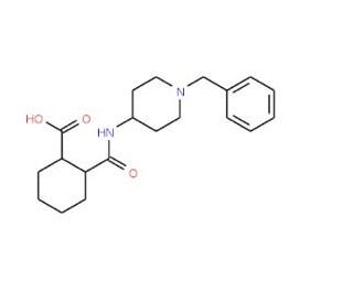 2-{[(1-Benzyl-4-piperidinyl)amino]-carbonyl}cyclohexanecarboxylic acid - chemical structure image