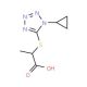 2-[(1-cyclopropyl-1H-1,2,3,4-tetrazol-5-yl)sulfanyl]propanoic acid - chemical structure image