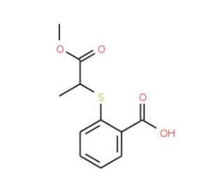 2-[(1-methoxy-1-oxopropan-2-yl)sulfanyl]benzoic acid - chemical structure image
