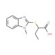 2-[(1-Methyl-1H-benzimidazol-2-yl)thio]-butanoic acid - chemical structure image