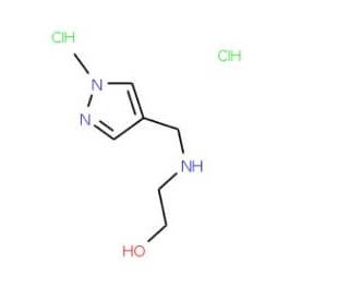 2-{[(1-Methyl-1H-pyrazol-4-yl)methyl]-amino}ethanol dihydrochloride - chemical structure image