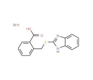 2-[(1H-benzimidazol-2-ylthio)methyl]benzoic acid hydrobromide - chemical structure image