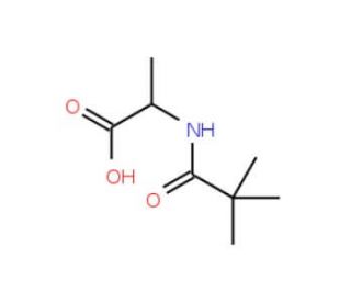 2-[(2,2-dimethylpropanoyl)amino]propanoic acid - chemical structure image