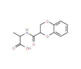 2-[(2,3-Dihydro-benzo[1,4]dioxine-2-carbonyl)-amino]-propionic acid - chemical structure image