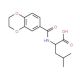 2-[(2,3-Dihydro-benzo[1,4]dioxine-6-carbonyl)-amino]-4-methyl-pentanoic acid - chemical structure image