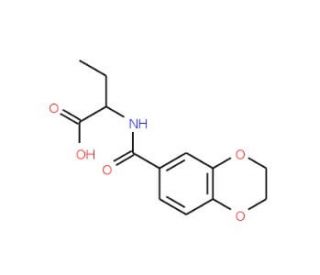 2-[(2,3-Dihydro-benzo[1,4]dioxine-6-carbonyl)-amino]-butyric acid (CAS 436855-75-3) - chemical structure image