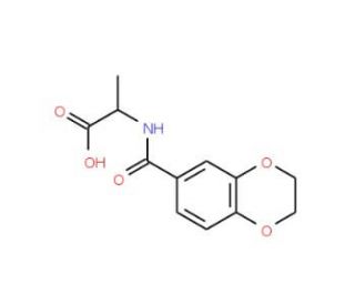 2-[(2,3-Dihydro-benzo[1,4]dioxine-6-carbonyl)-amino]-propionic acid - chemical structure image