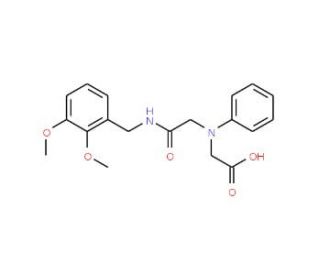 [{2-[(2,3-Dimethoxybenzyl)amino]-2-oxoethyl}(phenyl)amino]acetic acid - chemical structure image