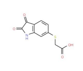 2-[(2,3-dioxo-2,3-dihydro-1H-indol-6-yl)sulfanyl]acetic acid - chemical structure image