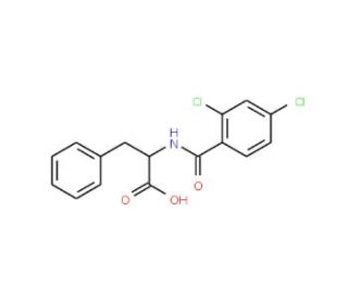 2-[(2,4-dichlorobenzoyl)amino]-3-phenylpropanoic acid - chemical structure image