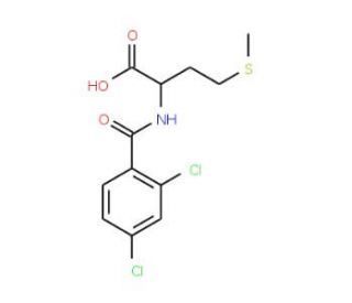 2-[(2,4-dichlorobenzoyl)amino]-4-(methylthio)butanoic acid (CAS 65054-77-5) - chemical structure image
