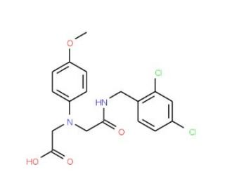 [{2-[(2,4-Dichlorobenzyl)amino]-2-oxoethyl}-(4-methoxyphenyl)amino]acetic acid - chemical structure image