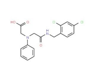 [{2-[(2,4-Dichlorobenzyl)amino]-2-oxoethyl}(phenyl)amino]acetic acid - chemical structure image