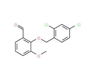 2-[(2,4-Dichlorobenzyl)oxy]-3-methoxybenzaldehyde (CAS 433240-98-3) - chemical structure image