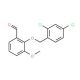 2-[(2,4-Dichlorobenzyl)oxy]-3-methoxybenzaldehyde (CAS 433240-98-3) - chemical structure image