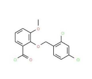 2-[(2,4-dichlorobenzyl)oxy]-3-methoxybenzoyl chloride - chemical structure image