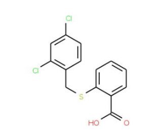 2-[(2,4-Dichlorobenzyl)sulfanyl]benzenecarboxylic acid - chemical structure image