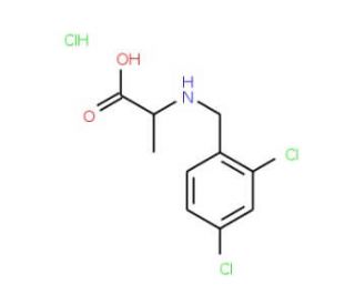 2-{[(2,4-dichlorophenyl)methyl]amino}propanoic acid hydrochloride - chemical structure image