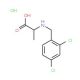 2-{[(2,4-dichlorophenyl)methyl]amino}propanoic acid hydrochloride - chemical structure image