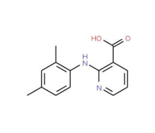 2-[(2,4-dimethylphenyl)amino]nicotinic acid (CAS 17782-10-4) - chemical structure image
