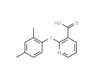 2-[(2,4-dimethylphenyl)thio]nicotinic acid - chemical structure image