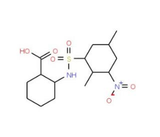 2-{[(2,5-dimethyl-3-nitrophenyl)sulfonyl]amino}benzoic acid - chemical structure image