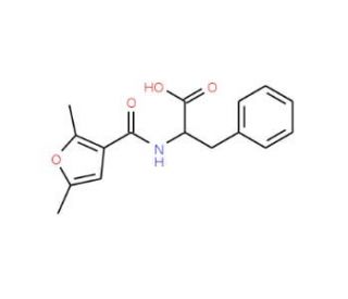2-[(2,5-Dimethyl-furan-3-carbonyl)-amino]-3-phenyl-propionic acid (CAS 356538-93-7) - chemical structure image