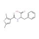 2-[(2,5-Dimethyl-furan-3-carbonyl)-amino]-3-phenyl-propionic acid (CAS 356538-93-7) - chemical structure image