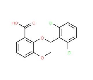 2-[(2,6-Dichlorobenzyl)oxy]-3-methoxybenzoic acid - chemical structure image