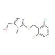 {2-[(2,6-Dichlorobenzyl)sulfanyl]-1-methyl-1H-imidazol-5-yl}methanol - chemical structure image
