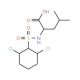 2-{[(2,6-dichlorophenyl)sulfonyl]amino}-4-methylpentanoic acid - chemical structure image