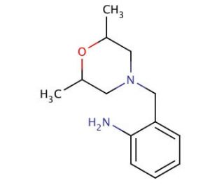 2-[(2,6-dimethylmorpholin-4-yl)methyl]aniline - chemical structure image