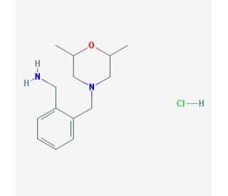 {2-[(2,6-dimethylmorpholin-4-yl)methyl]phenyl}methanamine hydrochloride (CAS 1172053-57-4) - chemical structure image