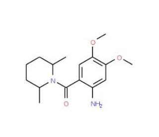 2-[(2,6-dimethylpiperidin-1-yl)carbonyl]-4,5-dimethoxyaniline - chemical structure image