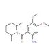 2-[(2,6-dimethylpiperidin-1-yl)carbonyl]-4,5-dimethoxyaniline - chemical structure image