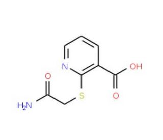 2-[(2-amino-2-oxoethyl)thio]nicotinic acid - chemical structure image