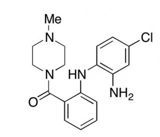 [2-[(2-Amino-4-chlorophenyl)amino]phenyl](4-methyl-1-piperazinyl)methanone (CAS 65514-71-8) - chemical structure image