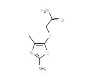 2-[(2-amino-4-methyl-1,3-thiazol-5-yl)thio]acetamide - chemical structure image