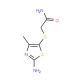 2-[(2-amino-4-methyl-1,3-thiazol-5-yl)thio]acetamide - chemical structure image
