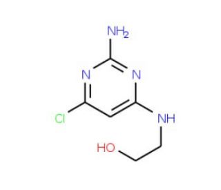 2-[(2-amino-6-chloropyrimidin-4-yl)amino]ethanol (CAS 2846-77-7) - chemical structure image