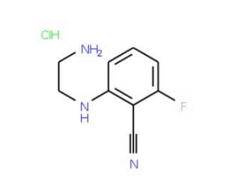 2-[(2-aminoethyl)amino]-6-fluorobenzonitrile hydrochloride - chemical structure image