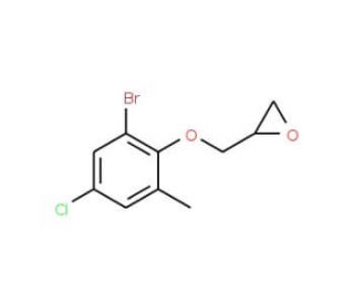 2-[(2-Bromo-4-chloro-6-methylphenoxy)methyl]oxirane - chemical structure image