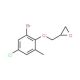 2-[(2-Bromo-4-chloro-6-methylphenoxy)methyl]oxirane - chemical structure image
