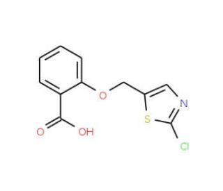 2-[(2-Chloro-1,3-thiazol-5-yl)methoxy]-benzenecarboxylic acid - chemical structure image
