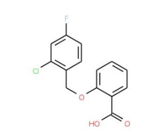 2-[(2-Chloro-4-fluorobenzyl)oxy]benzoic acid - chemical structure image
