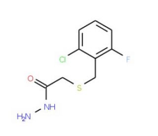2-[(2-Chloro-6-fluorobenzyl)thio]acetohydrazide - chemical structure image